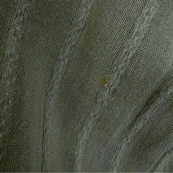 American Eagle Womens S Olive Green Tiered Babydoll Long Sleeve Boho Top - Picture 12 of 12